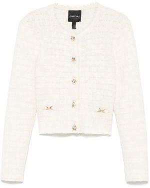 Marc Cain Logo-Plaque Cardigan - White