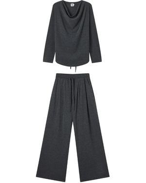 B+ AB Chándal Con Cintura Lazada - Gris