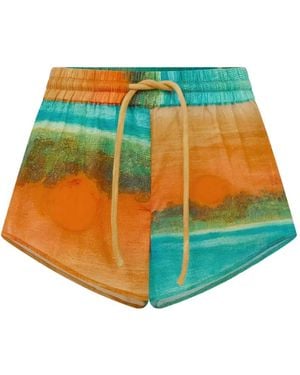 Donde Esteban Formentera Cotton-Voile Shorts - White