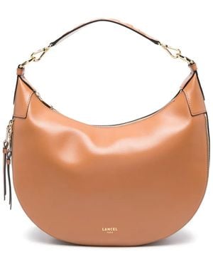 Lancel M Zip Shoulder Bag - Brown