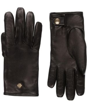 Bally Logo Plaque Leather Gloves - Black