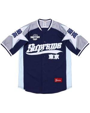 Supreme Baseballhemd Mit Sternmotiv - Blau