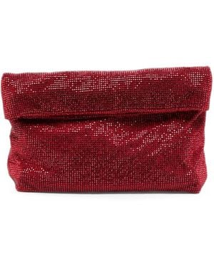 Twentyfourhaitch Mini Varadero Crystal-Embellished Clutch Bag - Red