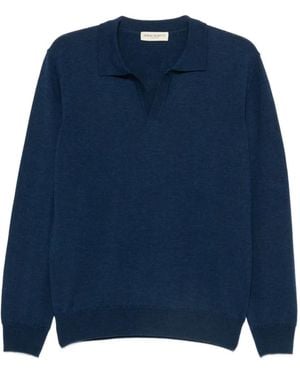 SERGIO MORETTI FIRENZE Pull À Col V - Blue