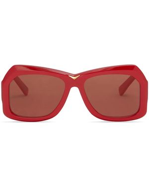 Marni Tiznit Geometric-Frame Sunglasses - Red