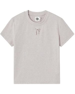 B+ AB T-Shirt À Détail De Nœud - Grey