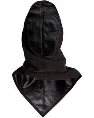 Nour Hammour Leather Balaclava - Black