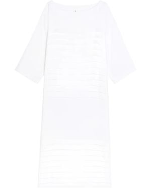 Les Vacances d'Irina Pleated Midi Dress - White