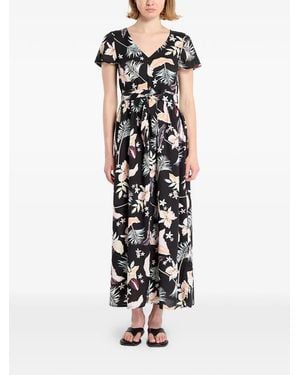Roxy Floral-Print Tie-Waist Maxi Dress - White