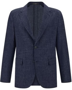 BOGGI Linen Blazer - Blue