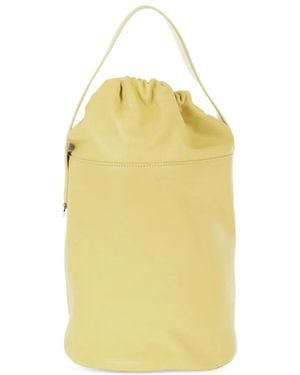 Jil Sander Beuteltasche Aus Leder - Gelb