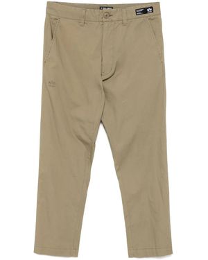 Izzue Logo-Embroidered Trousers - Natural