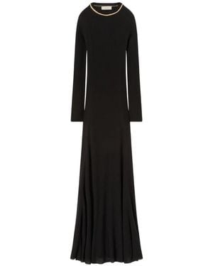 RETORI Chain-Embellished Knitted Maxi Dress - Black