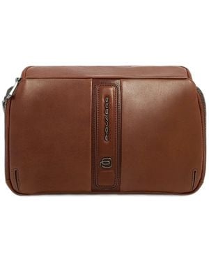 Piquadro Borsa Porta Pc Ipad Mini Con Placca Logo - Marrone