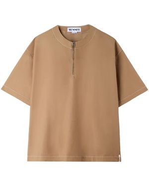 Sunnei ジップアップ Tシャツ - ナチュラル