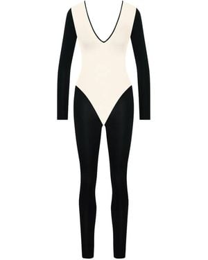 Maison Close Mono Pure Tentation Con Espalda Descubierta Y Manga Larga - Negro