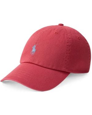 Polo Ralph Lauren Casquette Chino Pony En Coton - Red
