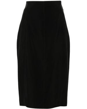 Mugler Buckled Tailored Skirt - Black