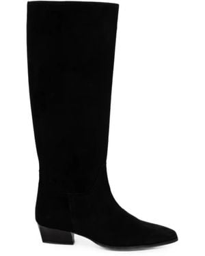 GANT Suede Knee-High Boots - Black