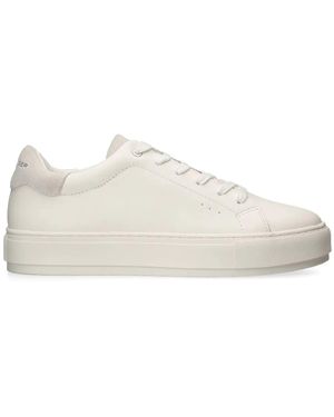 Kurt Geiger Laney2 Foil-Logo Leather Low-Top Trainers - White