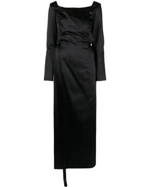 Litkovskaya Lace-Up Detail Maxi Dress - Black