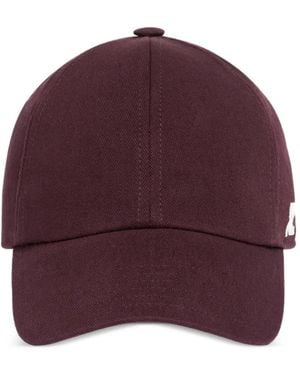 Courreges Logo-Patch Cotton Cap - Purple