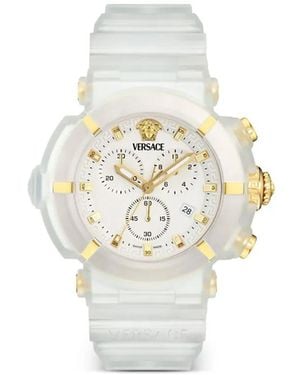 Versace Montre V-Real Active Chrono 45 Mm - Blanc