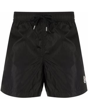 Moncler Badeshorts Mit Logo-Patch - Schwarz