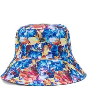 Kangol Floral-Print Reversible Bucket Hat - Blue