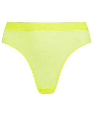 Maison Close Corps À Corps Neon High-Waisted Thong - Yellow