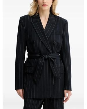 Rag & Bone Pinstripe Double-Breasted Blazer - Black