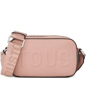 Tous Bandolera Con Logo En Relieve - Rosa