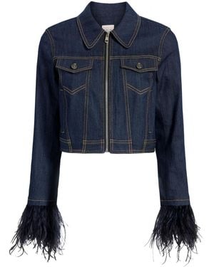 Cinq À Sept Giacca Denim Luca Crop - Blu