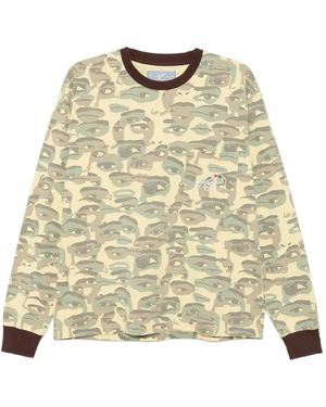 Kidsuper Face Camouflage-Printed Pocket T-Shirt - Natural