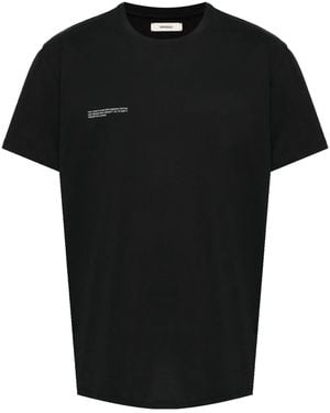 PANGAIA Logo-Print Organic-Cotton T-Shirt - Black