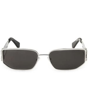Off-White c/o Virgil Abloh Arrows-Motif Geometric-Frame Sunglasses - Metallic