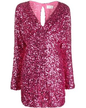 P.A.R.O.S.H. Sequin-Embellished Minidress - Red