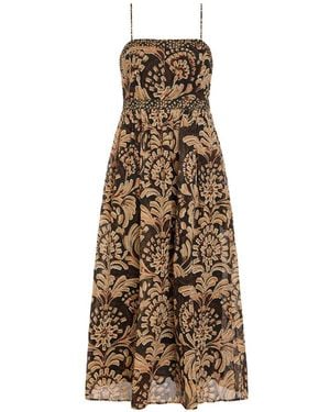 Marie Oliver Seana Floral-Print Cotton Dress - Natural