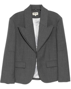 ShuShu/Tong Blazer Con Solapas De Pico - Gris