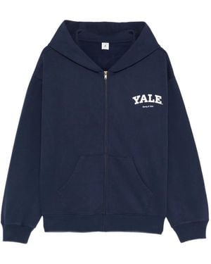 Sporty & Rich Zip-Up Hoodie - Blue