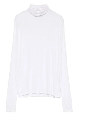 Dorothee Schumacher Top Con Collo A Lupetto E Maniche Lunghe - Bianco