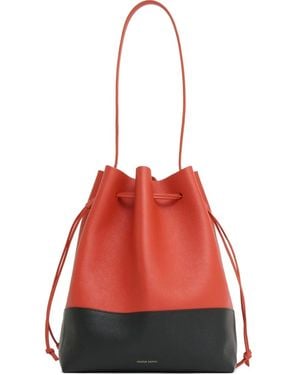 Mansur Gavriel Cabas Drawstring Bucket Bag - Red