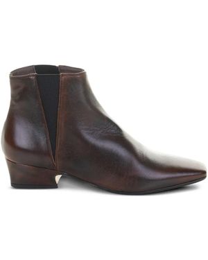 LORENA PAGGI Bottines Chelsea À Bout Carré - Brown