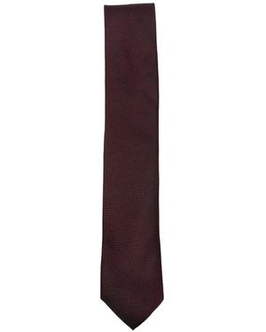 ZEGNA Micro-Pattern Silk Tie - Viola