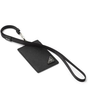 Prada Triangle-Patch Lanyard - Black