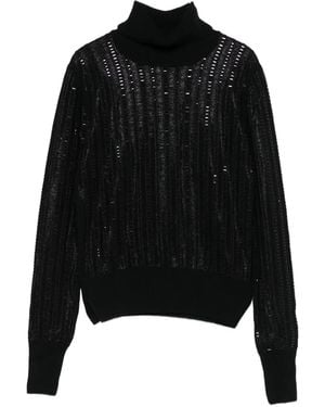 Ermanno Scervino Ribbed turtleneck sweater - Schwarz
