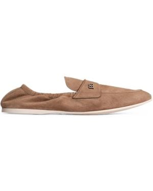 Dolce & Gabbana Calfskin Slippers - White