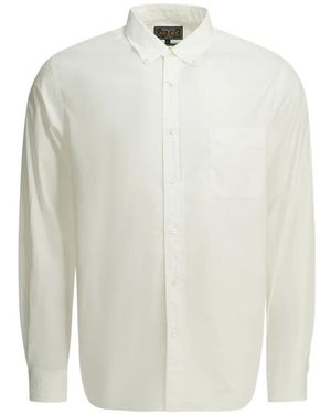 Beams Plus Camisa Con Bolsillo En El Pecho - Blanco