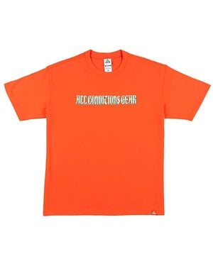 Nike X Acg Dri-Fit Graphic-Print T-Shirt - Orange