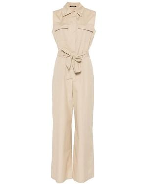 Pennyblack Belted Sleeveless Jumpsuit - White
